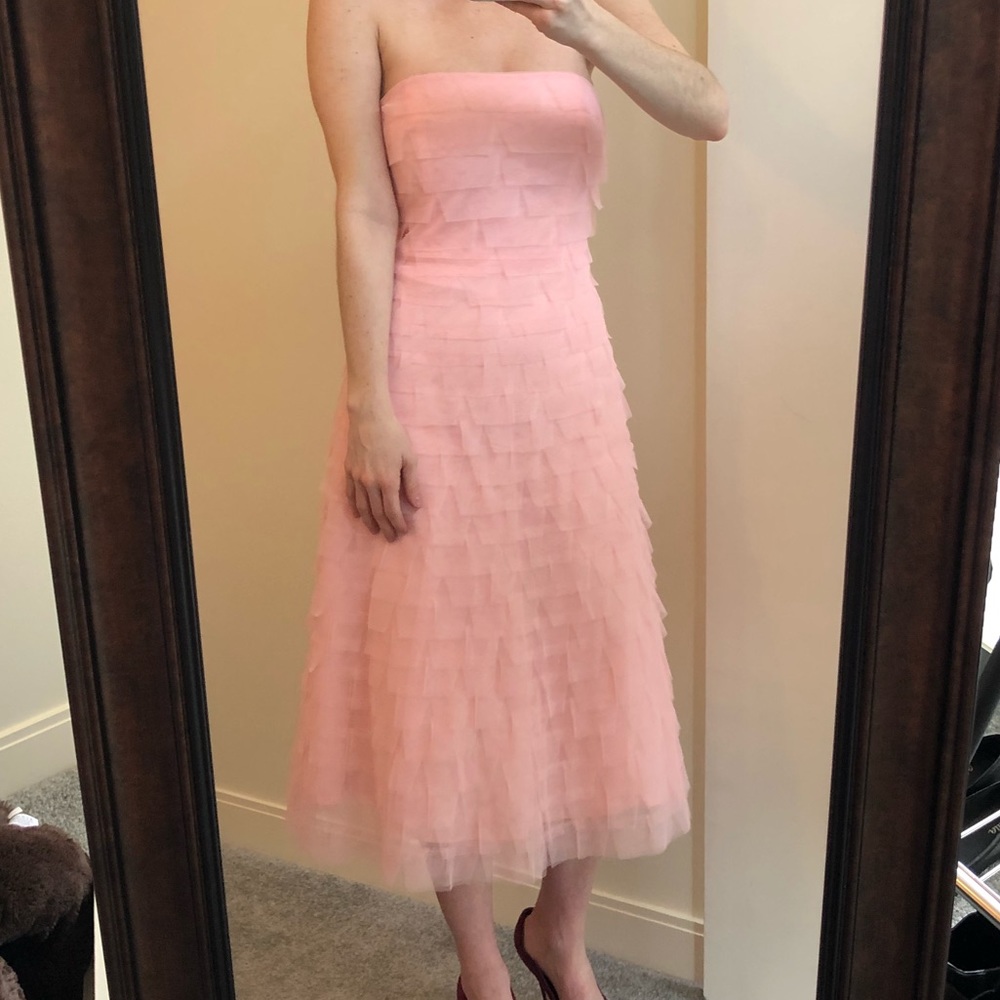 bcbg pink midi dress